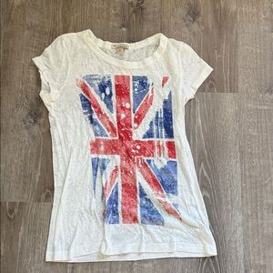 Forever 21 Cream Textured T-Shirt